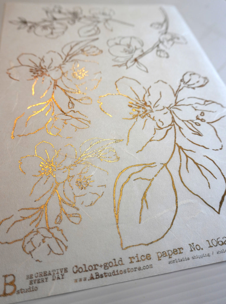 gilded flowers AB Studio Rice Papers