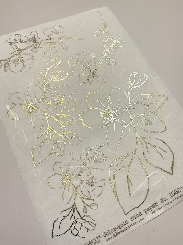 gilded flowers AB Studio Rice Papers