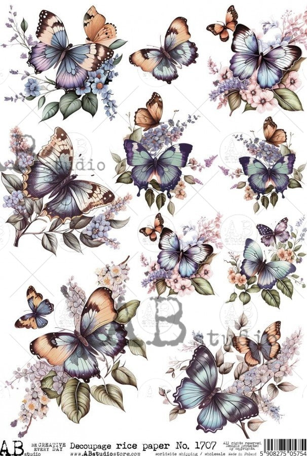 Floral Butterfly Friends #No-1707