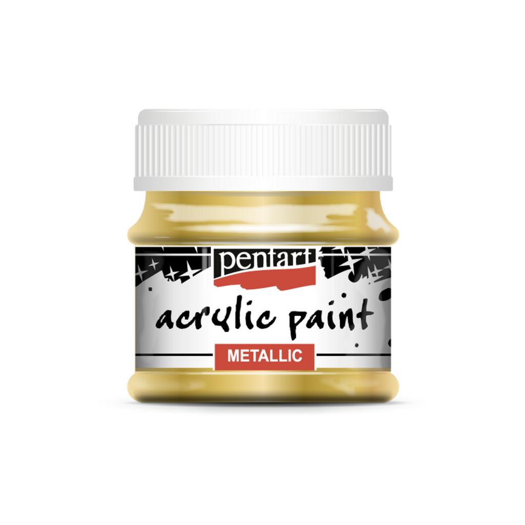 Pentart Metallic Acrylic paint color Gold 50 ml bottle