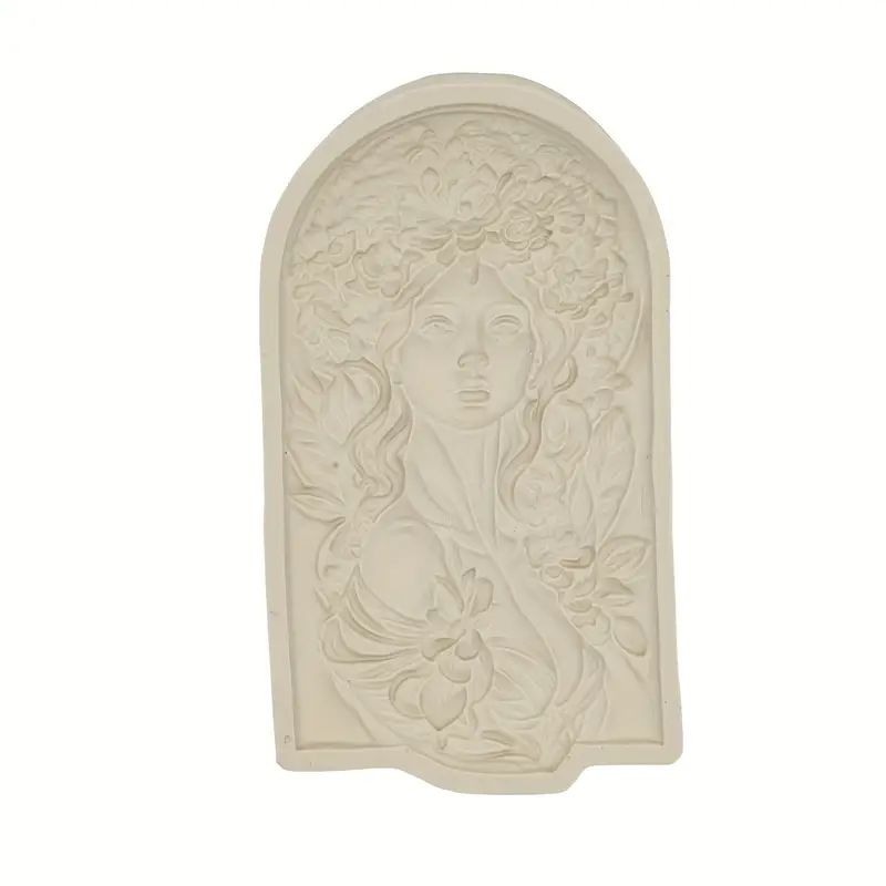 Silicone Craft Accent Mold. Woman with flower crown