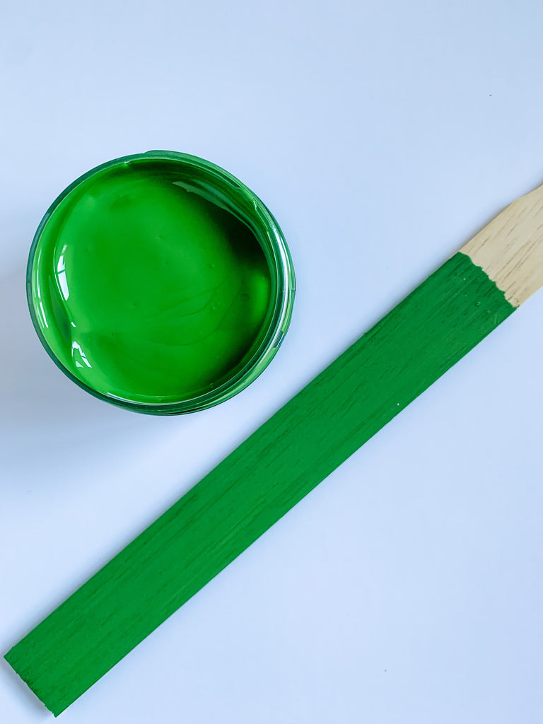 Grassy Green MudPaint. Our clay-based formula ensures a smooth matte finish every time