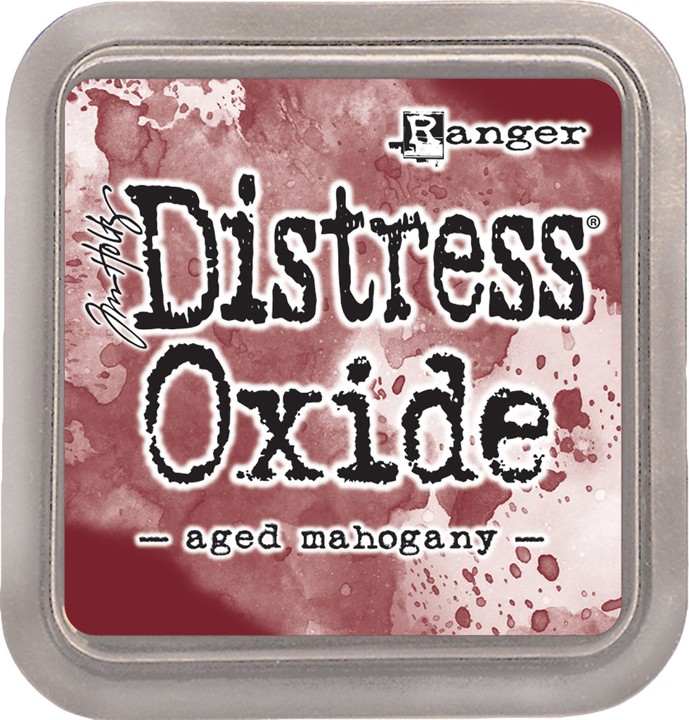 Aged Mahogony color. Tim Holtz Distress Oxides Ink Pad. Its water-reactive pigment fusion produces captivating oxidized effects when sprayed.