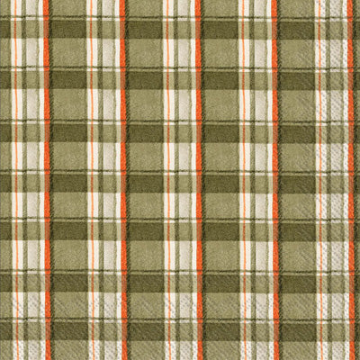 green plaid pattern Decoupage Craft Paper Napkin for Mixed Media, Scrapbooking