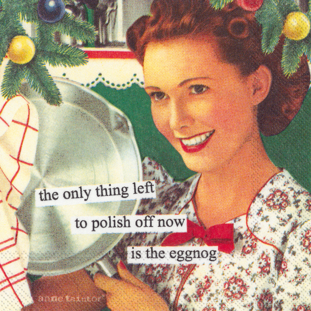 vintage woman washing dishes with written sayings  Decoupage Napkin