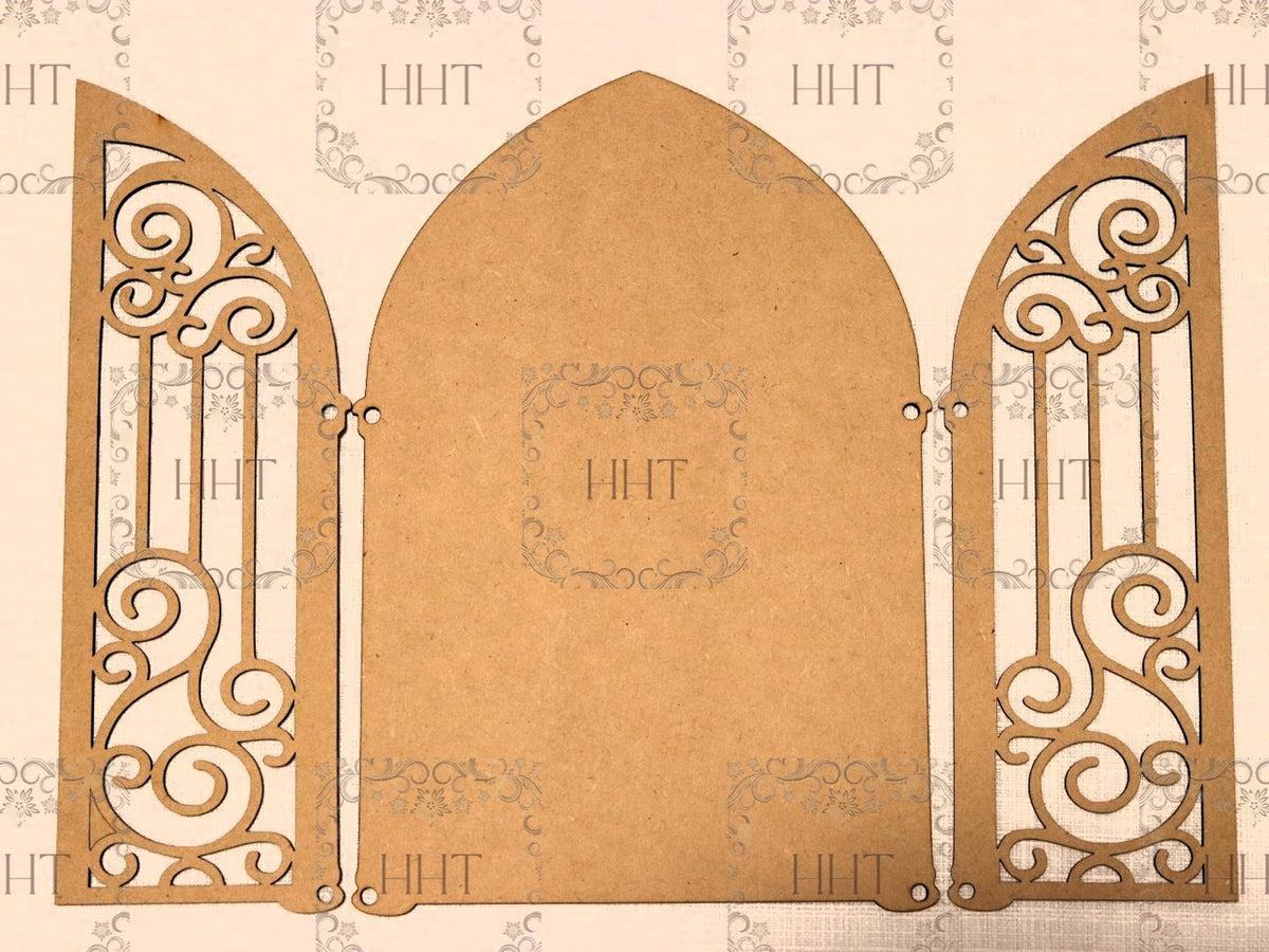 MDF Vintage Style Gate, 3 pieces Handcrafted Holiday Traditions ...