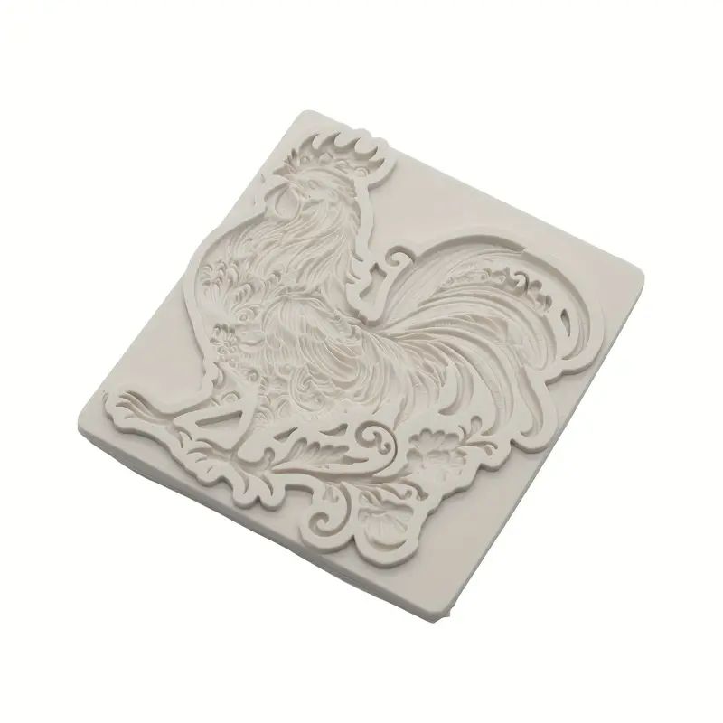 Silicone Craft Accent Mold. Ornate rooster