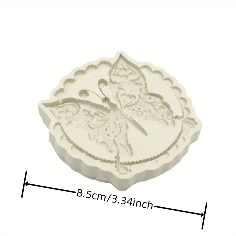 Silicone Craft Accent Mold. Ornate butterfly medallion