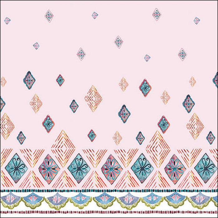 diamond shapes on pink background Decoupage Napkins