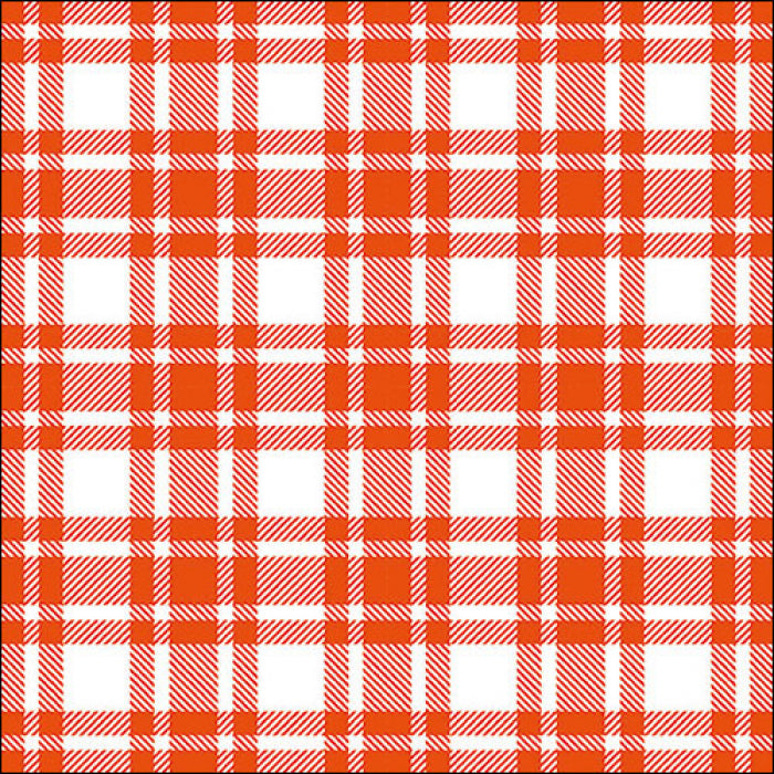 Orange checkered pattern Decoupage Napkins