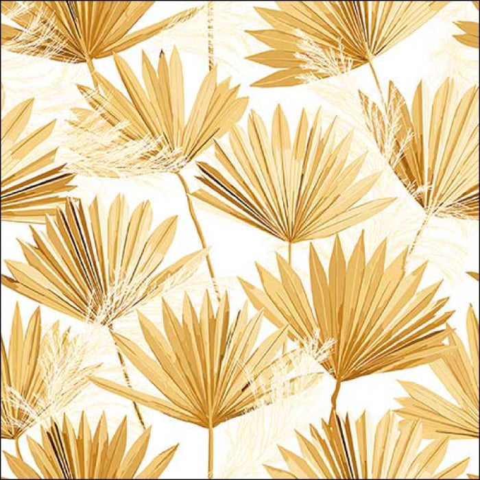 Gold palm frawns   Decoupage Napkins