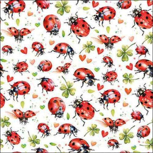 Lady bugs and green clover  Decoupage Napkins