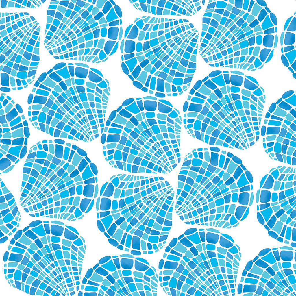 blue sea shells on white  Decoupage Napkins