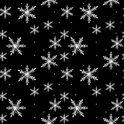 white snowflake on black Decoupage napkins