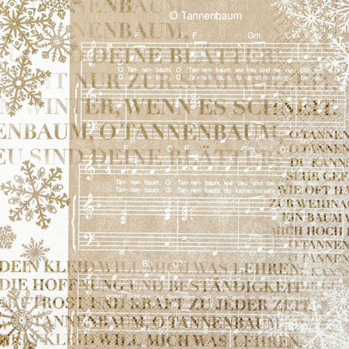 vintage music and german script of o tannebaum Decoupage Napkins