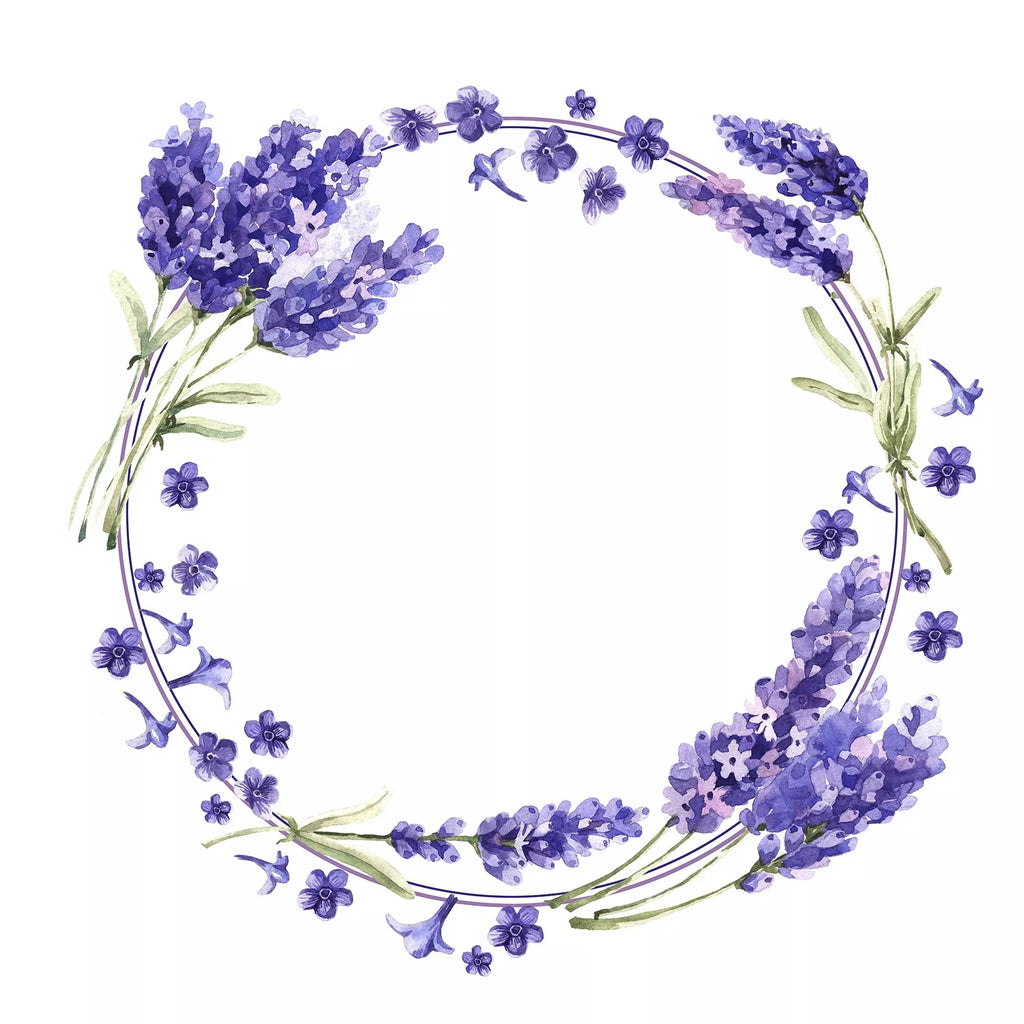 lavender flower wreath on white Decoupage Napkins