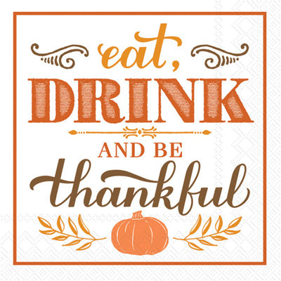 thanks giving eat drink and be thankful  Decoupage Napkins