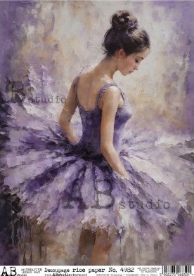 ballerina  in purple AB Studio Rice Papers
