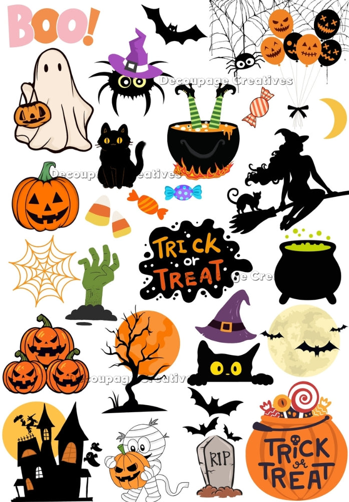 halloween sticker images Decoupage Creatives Rice Paper