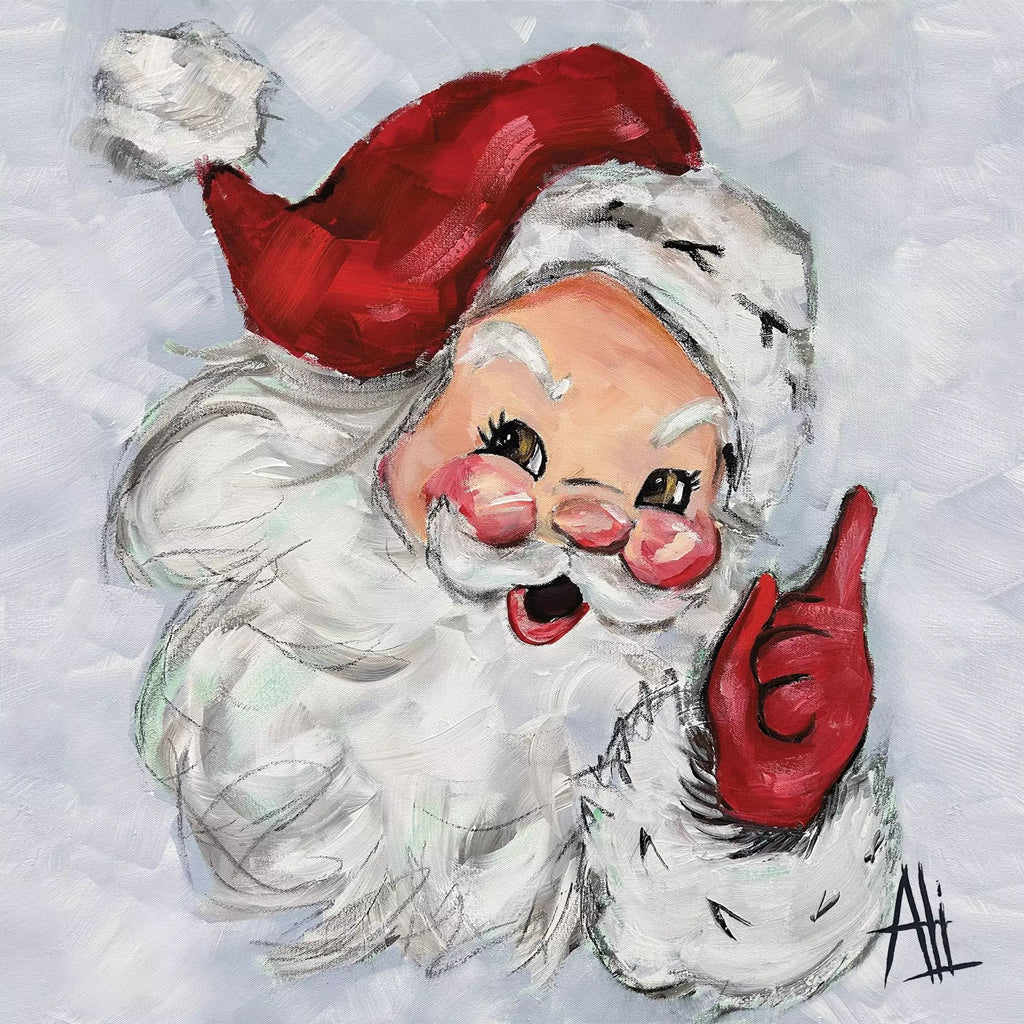 Cartoon Santa smiling face illustration