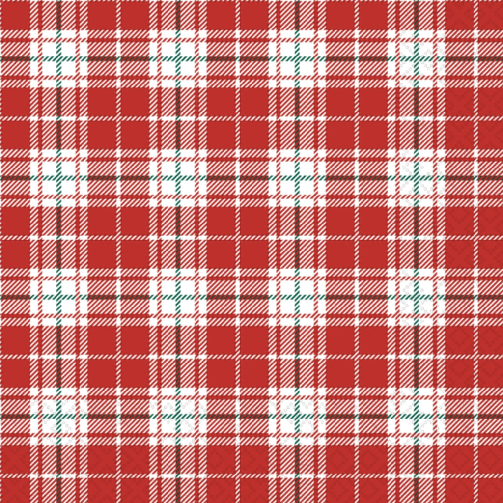 Red and white plaid pattern