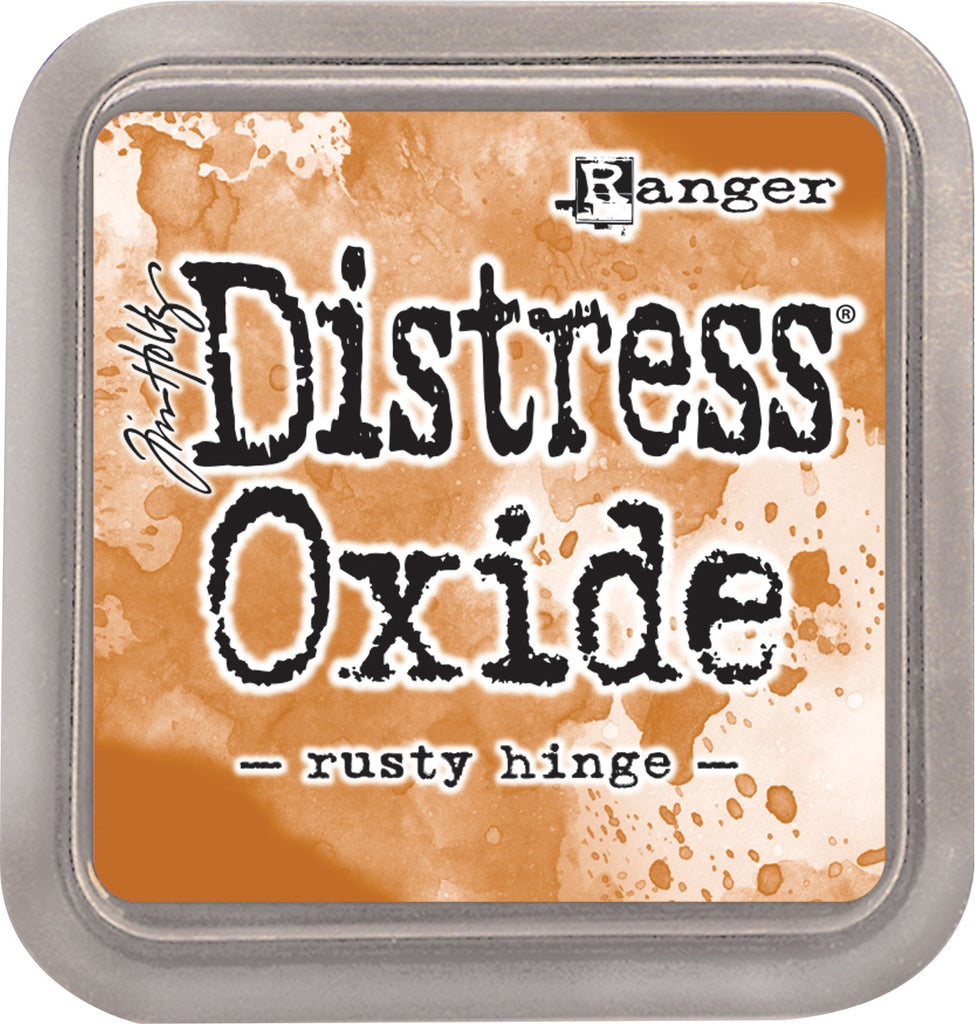 Burnt orange Rusty Hinge. Tim Holtz Distress Oxides Ink Pad. Its water-reactive pigment fusion produces captivating oxidized effects when sprayed.