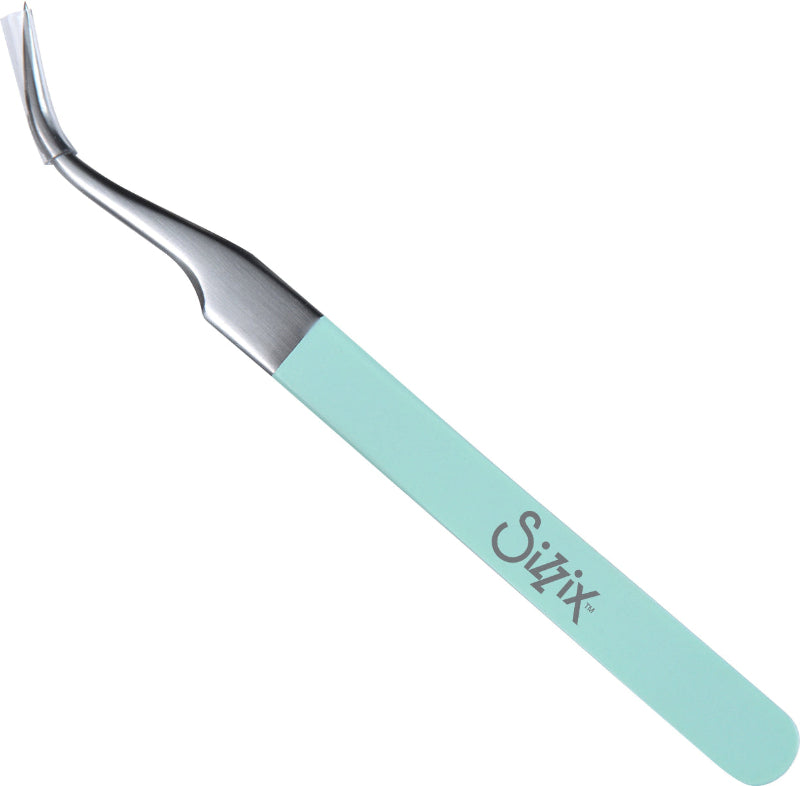 Teal Sizzix tool on a white background