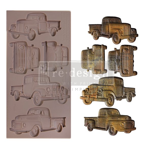 ReDesign with Prima - Decor Mold 5x10 Pattern: Trucks. Heat resistant and food safe. 