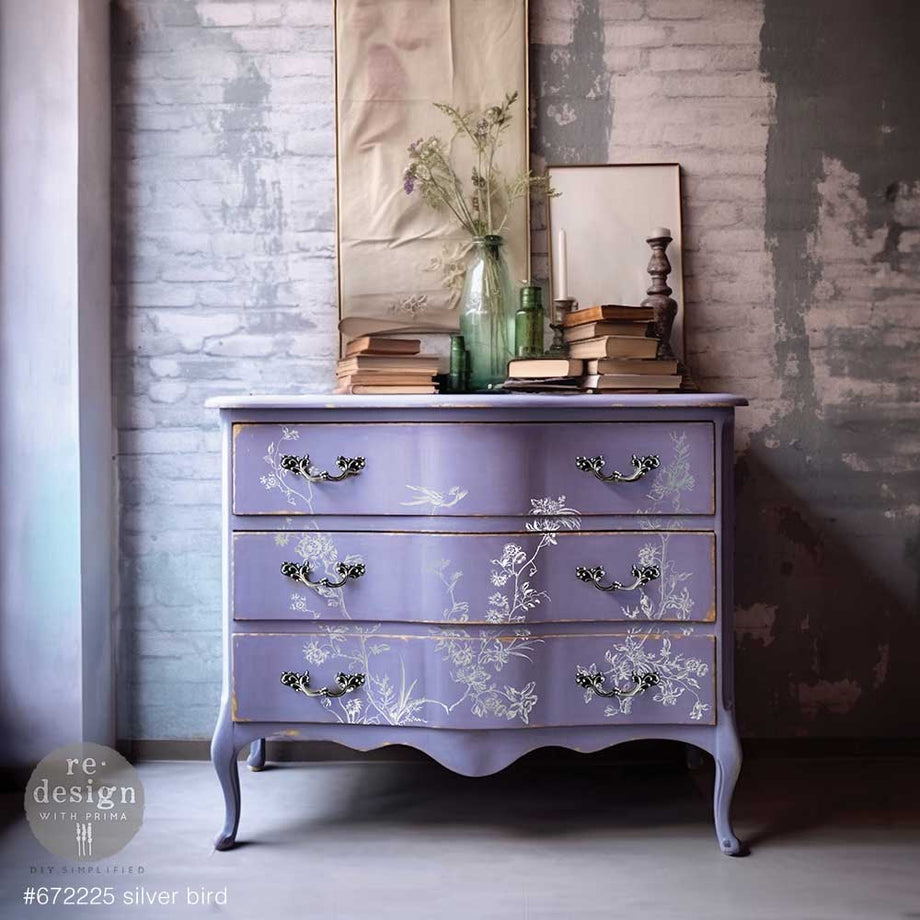 diy silver leaf dresser How To Silver Leaf Furniture