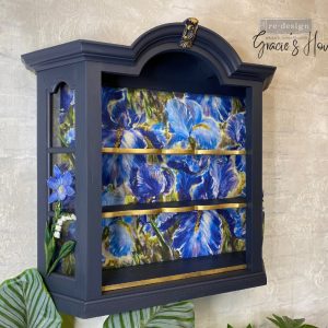 Blue iris florals. A1 Fiber Paper for Decoupage by ReDesign with Prima.