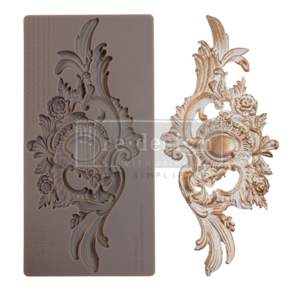 ReDesign with Prima silicone Decor Mold 4x8 Pattern: Annette. Heat resistant and food safe.