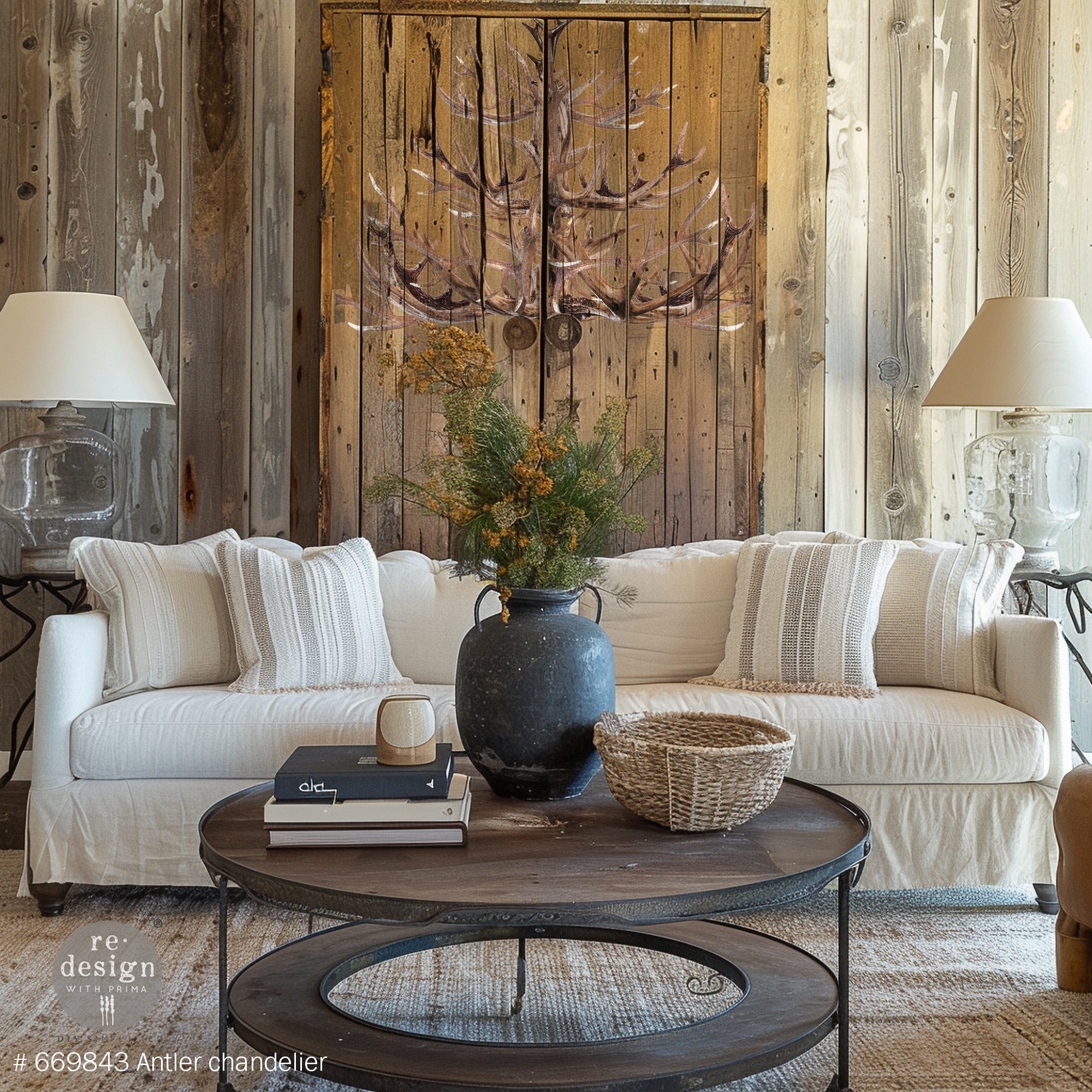 Shop Antler Chandelier ReDesign with Prima Rub On Furniture
