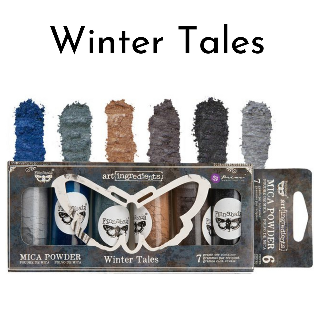 Winter Tales. Finnabair Mica Powder Pigment Sets of 6 colors each,  in multiple colors by ReDesign with Prima.