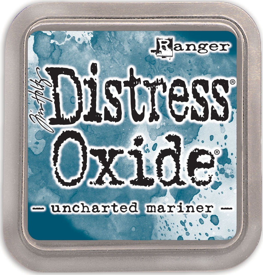 Uncharted mariner. Tim Holtz Distress Oxides Ink Pad. Its water-reactive pigment fusion produces captivating oxidized effects when sprayed.