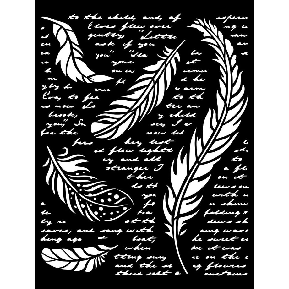 stamperia-feathers-stencil-mixed-media-decoupage-scrapbooking-decoupage-napkins-com