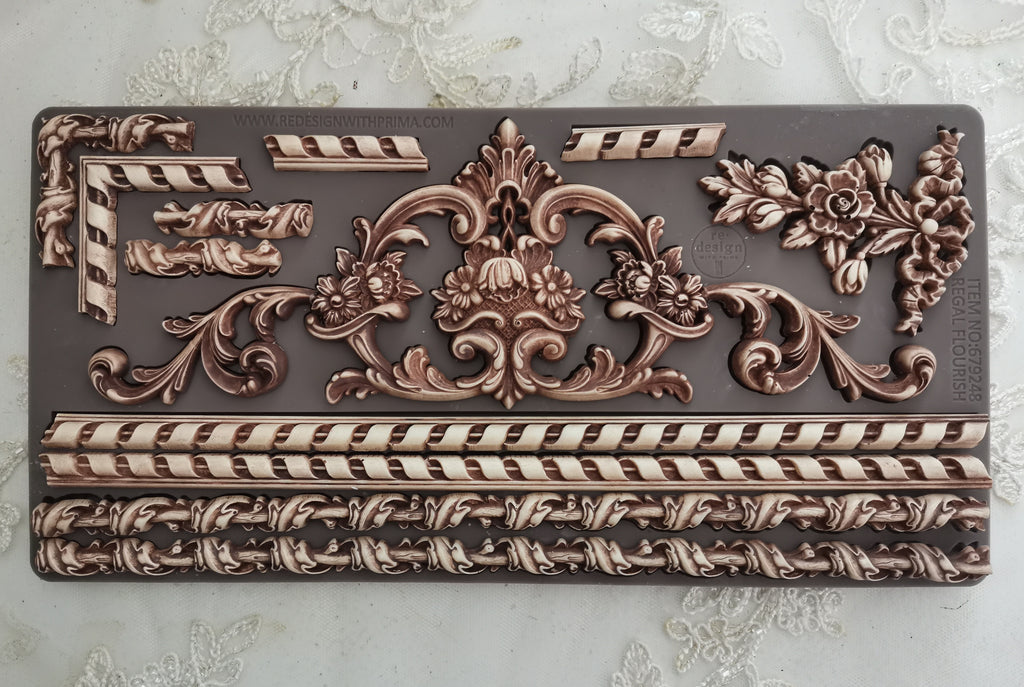 Redesign with Prima Regal Flourish mold with ornate flourishes