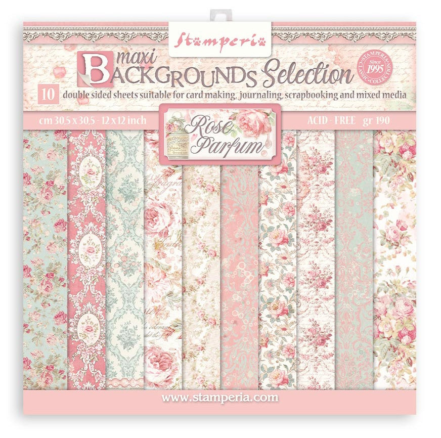 Stamperia - Rose Parfum - 12x12 Background Paper Pack