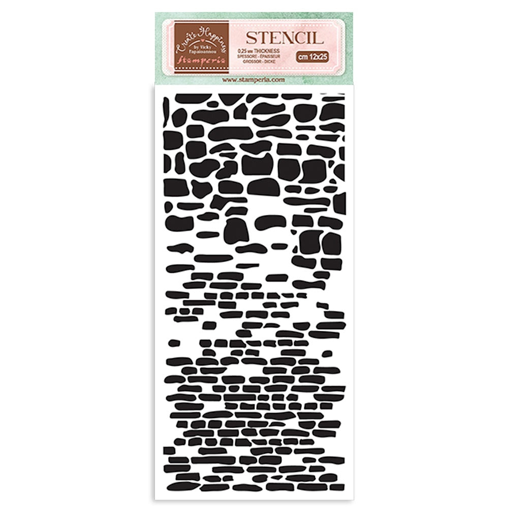 Stamperia Welcome Home Bricks 5x10 inch Stencils are made of flexible yet strong plastic material. Ideal for 3D effects