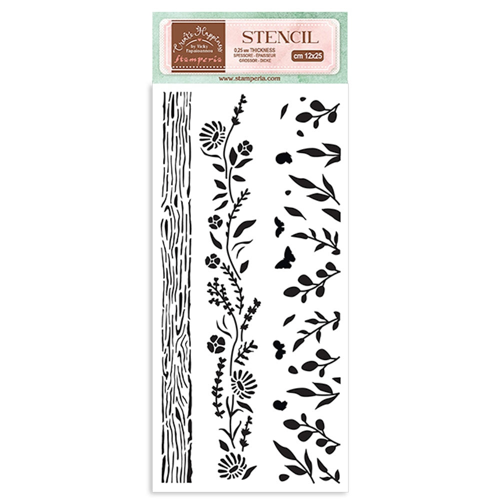 Stamperia Nature Create Happiness Stencils are made of flexible yet strong plastic material. Ideal for 3D effects and Mixed Media.
