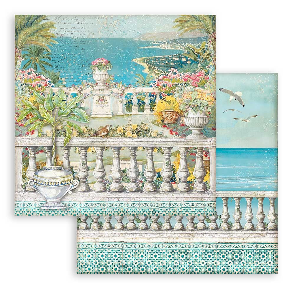 Beautiful  Stamperia Scrapbooking Paper Set. Blue Dream 12x12 Paper Pad. These beautiful high quality papers by Stamperia are themed sets with coordinating designs. 