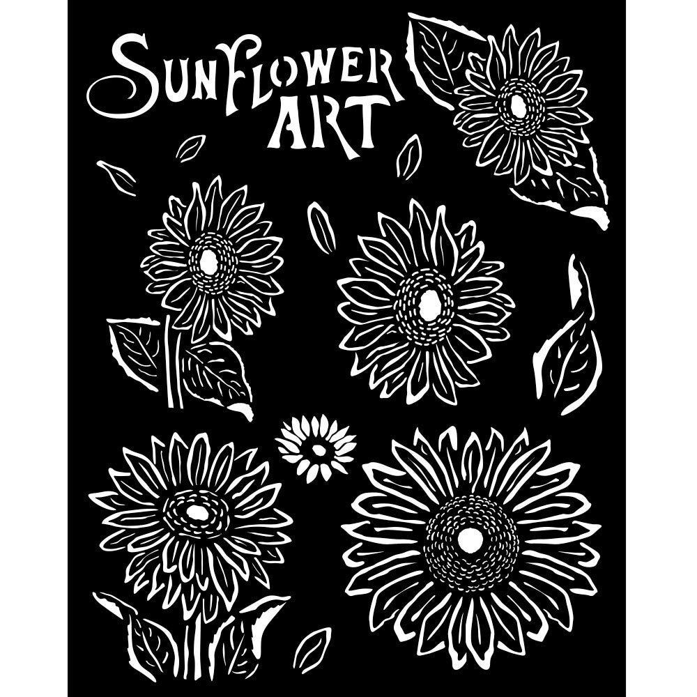 Stamperia Sunflower Art Sunflowers  Stencils are made of flexible yet strong plastic material. Ideal for 3D effects and Mixed Media