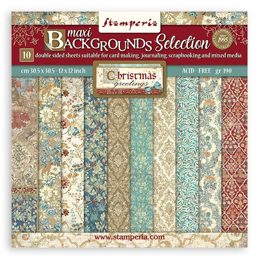 Stamperia Around the World Collection 12x12 Scrapbooking Paper Double Sided Paper  12 X 12 Inch Acid Free Paper 
