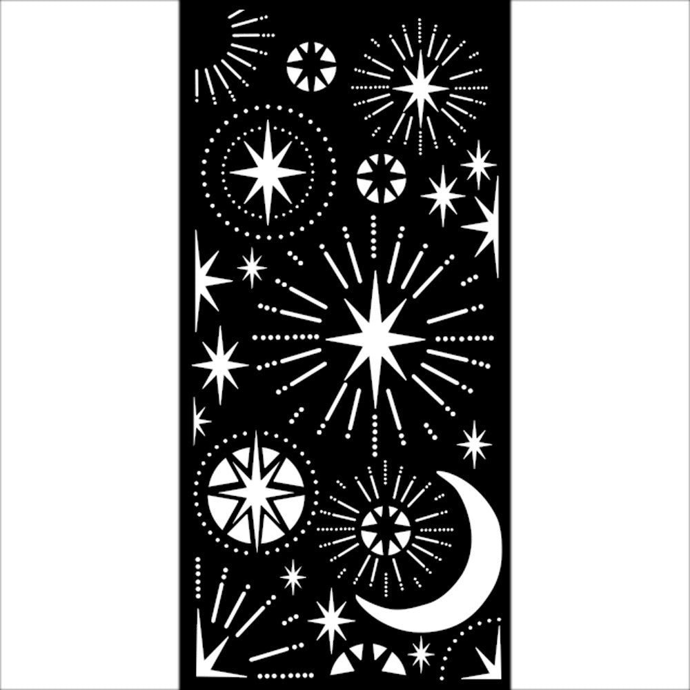 Stamperia Christmas Stars and Moon stencil 5x10 inches