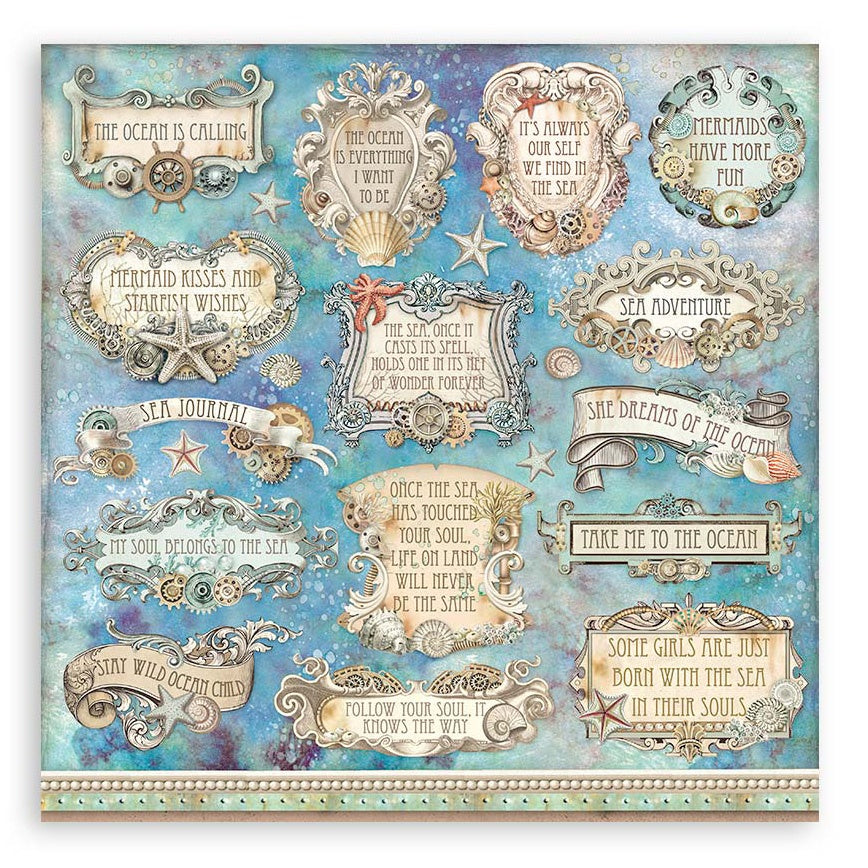 Stamperia Songs of the Sea Backgrounds 12” x 12” Paper Collection –  Kreative Kreations