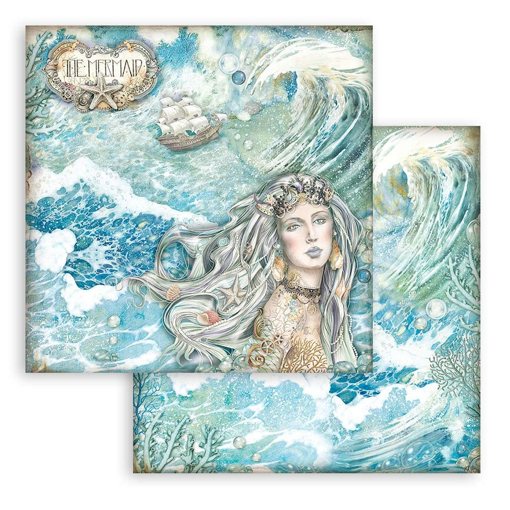 Beautiful Stamperia Scrapbooking Paper Set. Songs of the Sea 12x12 Paper Pad. These beautiful high quality papers by Stamperia are themed sets with coordinating designs.