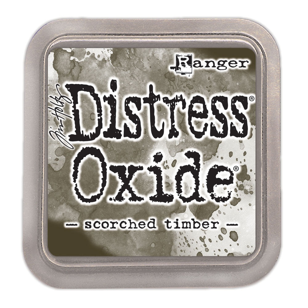 Scorched timber. Tim Holtz Distress Oxides Ink Pad. Its water-reactive pigment fusion produces captivating oxidized effects when sprayed.
