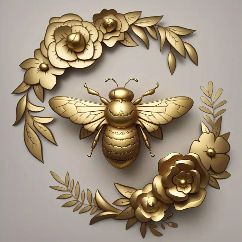 Gilded bee silicone accent mold for crafts