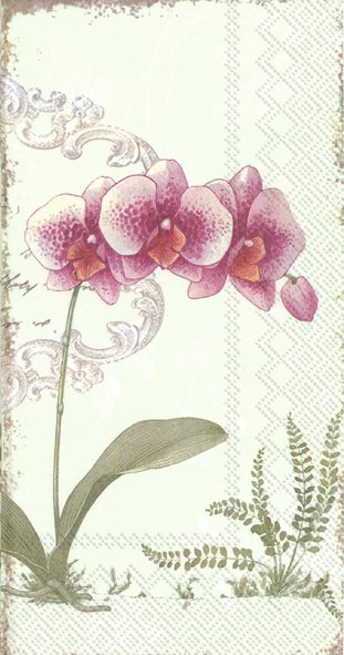 PInk flowers on vintage background Buffet decoupage napkin