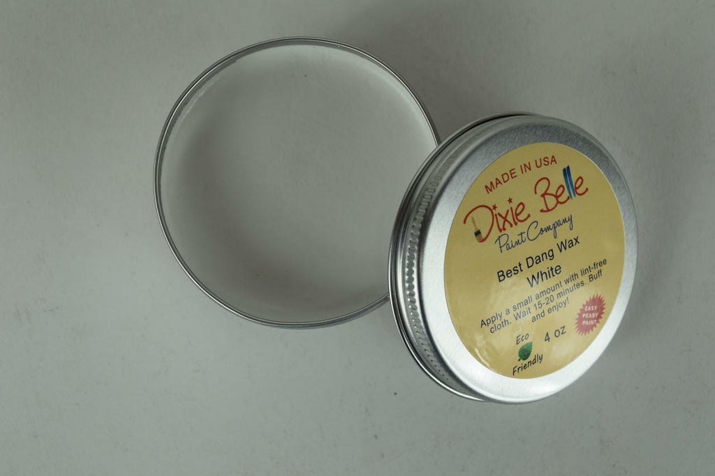 10 ounce metal tin of white wax by Dixie Belle