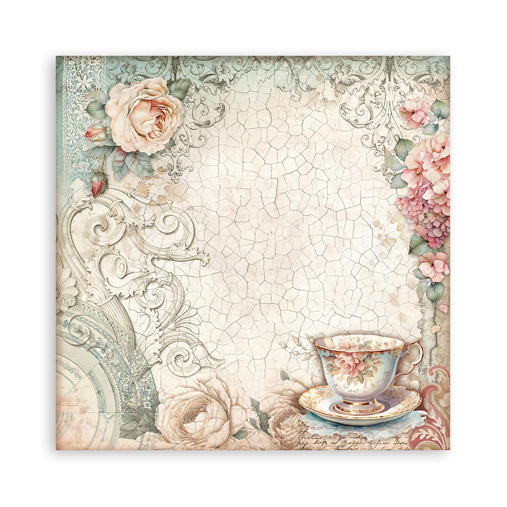 Vintage themed Brocante Antiques Stamperia Scrapbooking Paper Set. These beautiful high quality papers by Stamperia are themed sets with coordinating designs